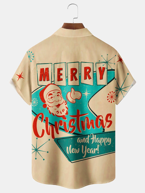 Men's Christmas Funny Graphic Short Sleeve Hawaiian Shirt
